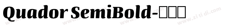 Quador SemiBold字体转换
